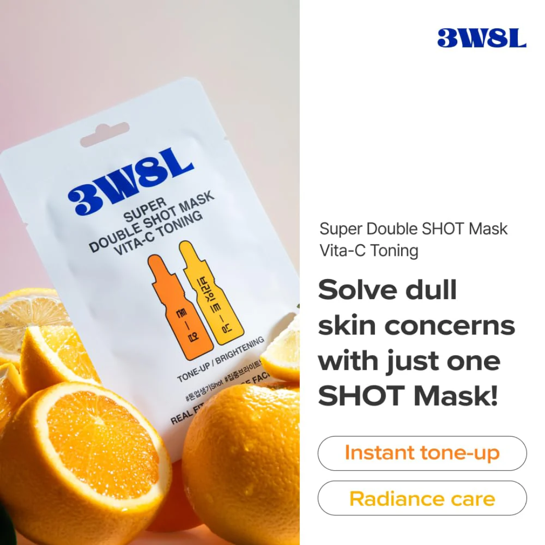 3W8L Double Shot Vitamin C Sheet Mask - Image 7