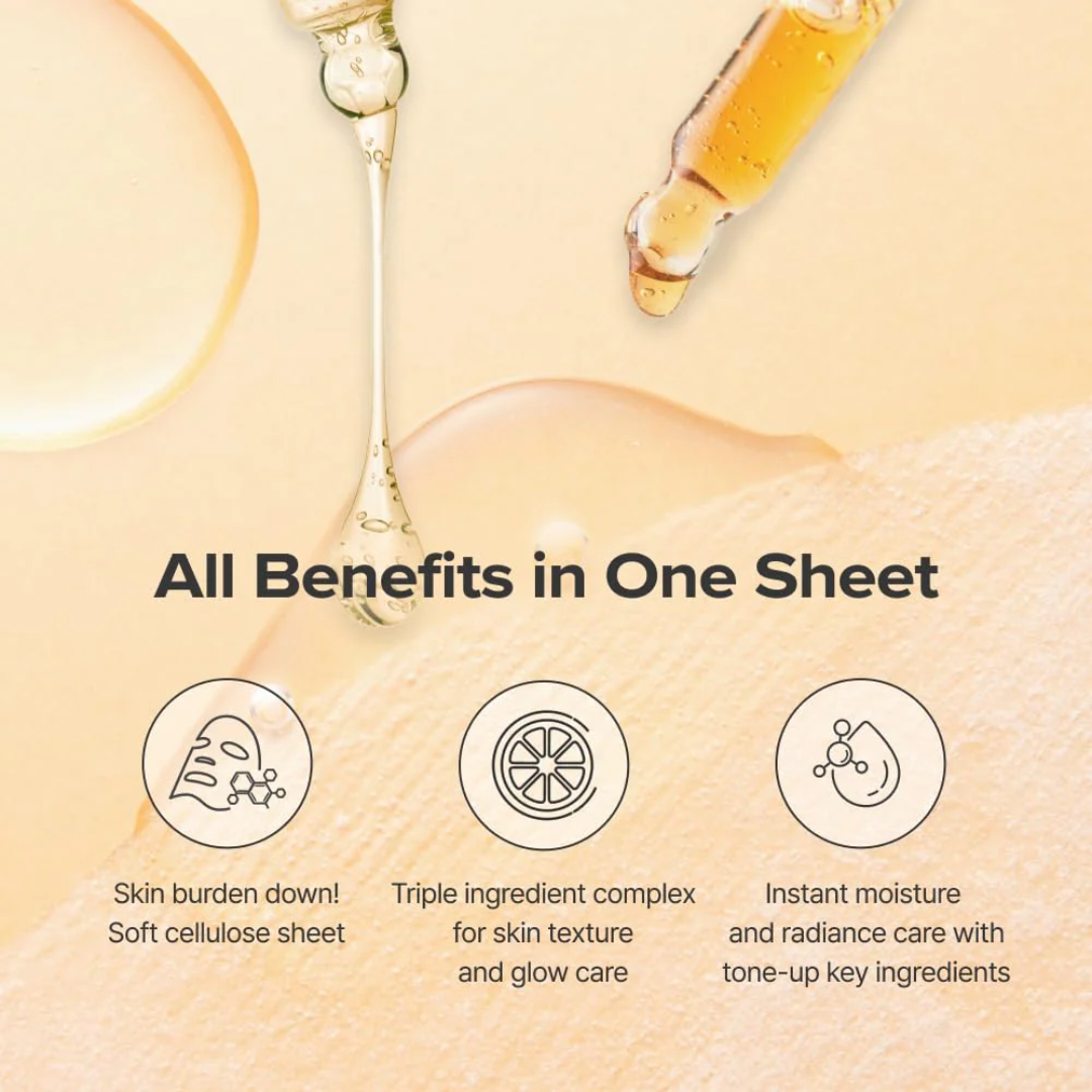 3W8L Double Shot Vitamin C Sheet Mask - Image 5